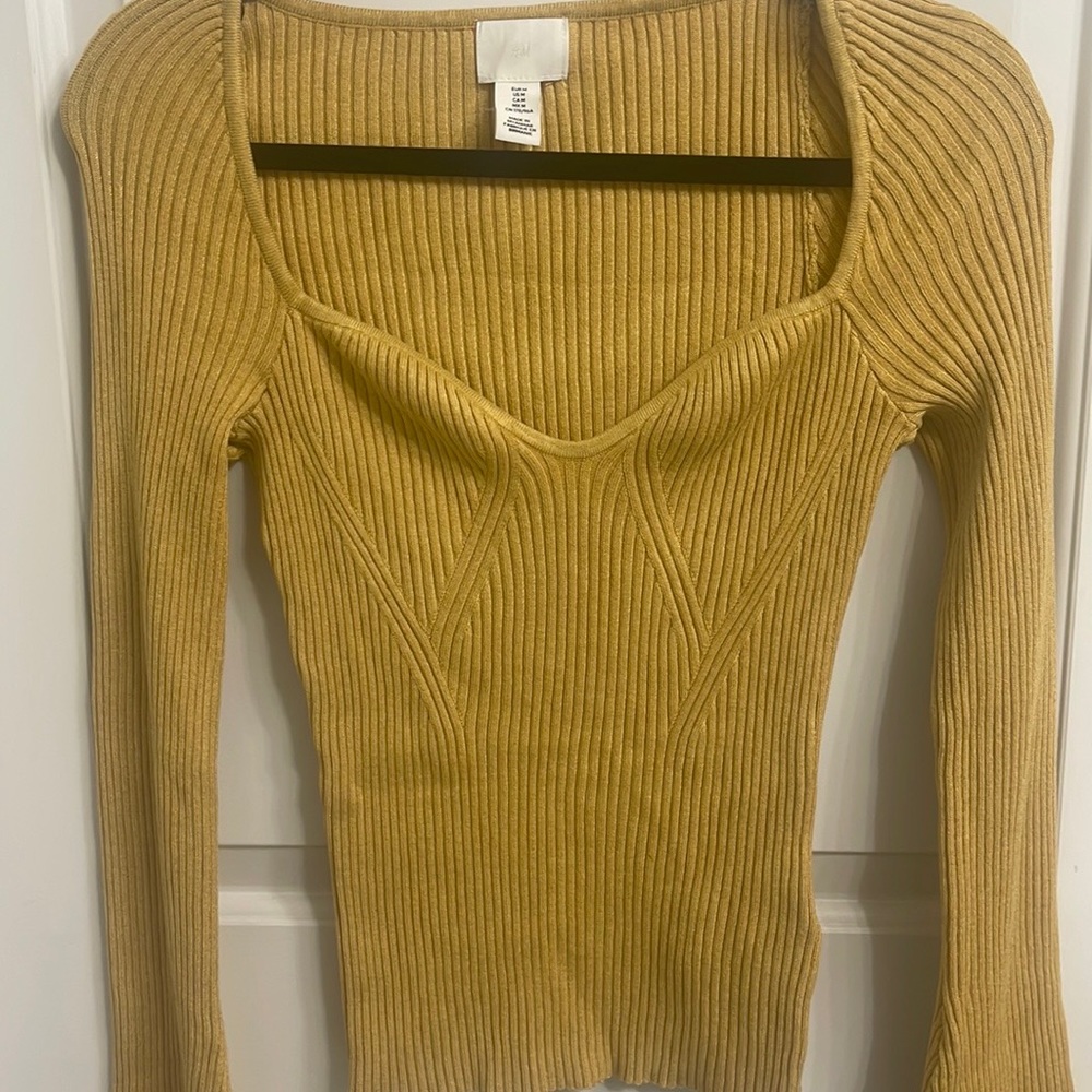 Yellow long sleeve shirt gently used from H&M